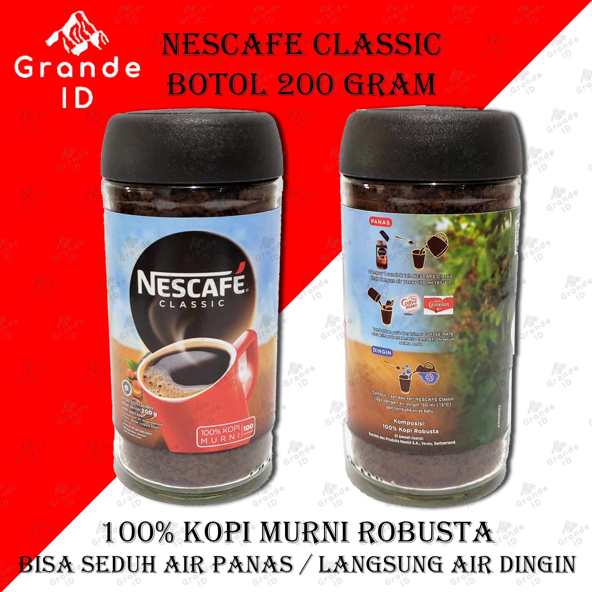 Nescafe Botol 200 Gram Nescafe Classic Jar Kopi Instant Nestle Lazada Indonesia 4673