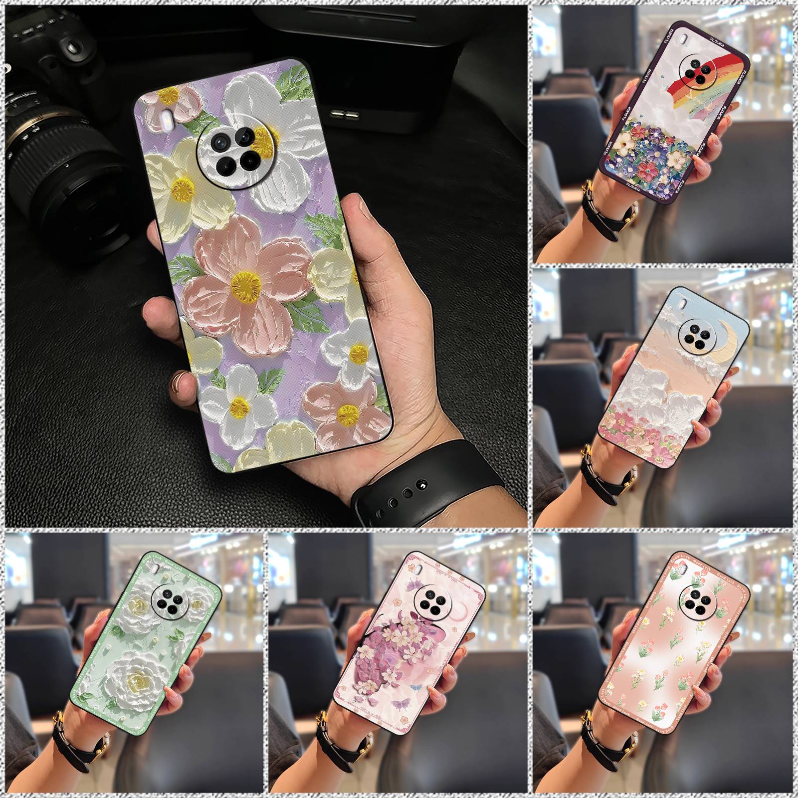 Silicone TPU Phone Case For Huawei Y9a Anti-knock Full wrap Cute Soft case Durable Back Cover Cartoon Anti-dust Graffiti. 