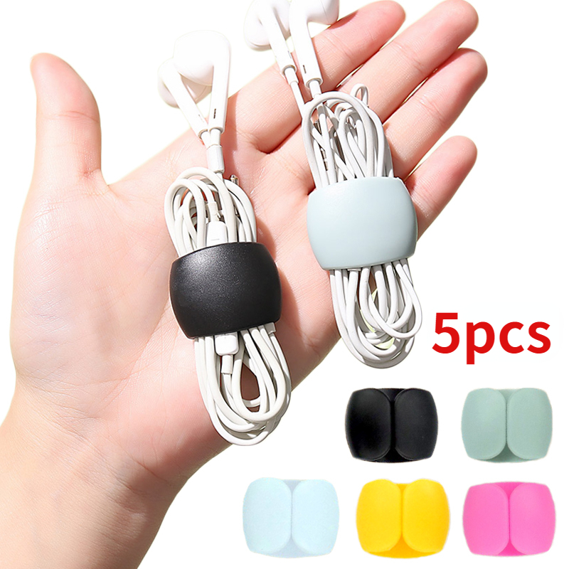1/5 cái Cáp Sạc Cáp Tai nghe clip lưu trữ cáp dữ liệu khóa Bộ Kẹp giữ dây cáp quản lý cáp