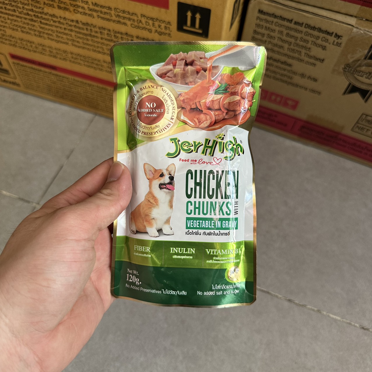 Pate cho chó jerhigh gói 120g - pate jer high dành cho mọi giống chó