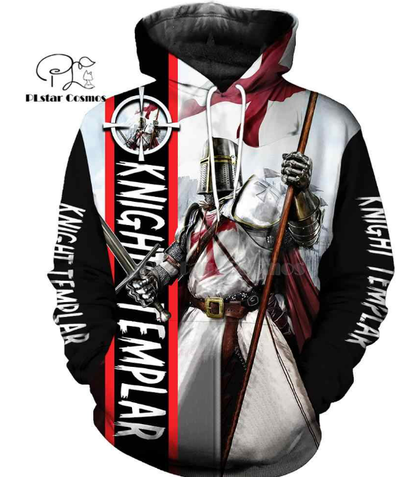 Knights templar outlet 3d hoodie