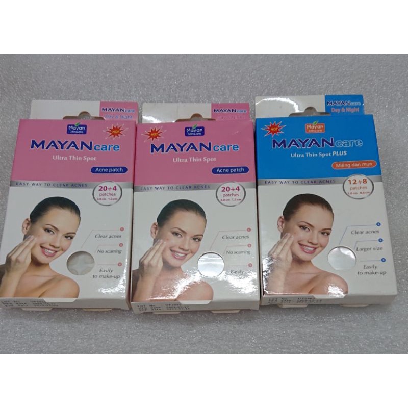 Miếng dán mụn MAYAN Care Xanh 12+8