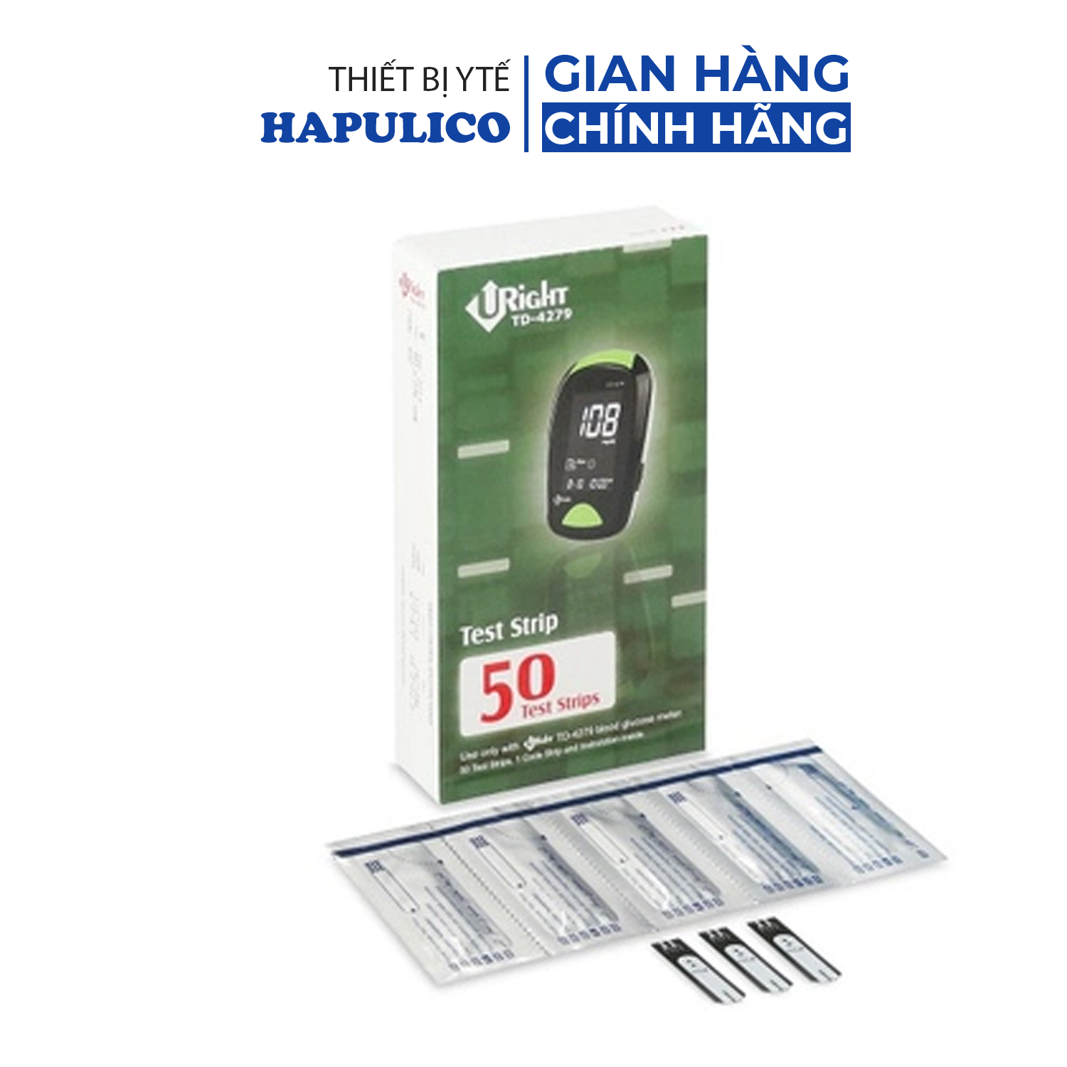 Que thử đường huyết Uright TD-4279 ( Hộp 50 que)