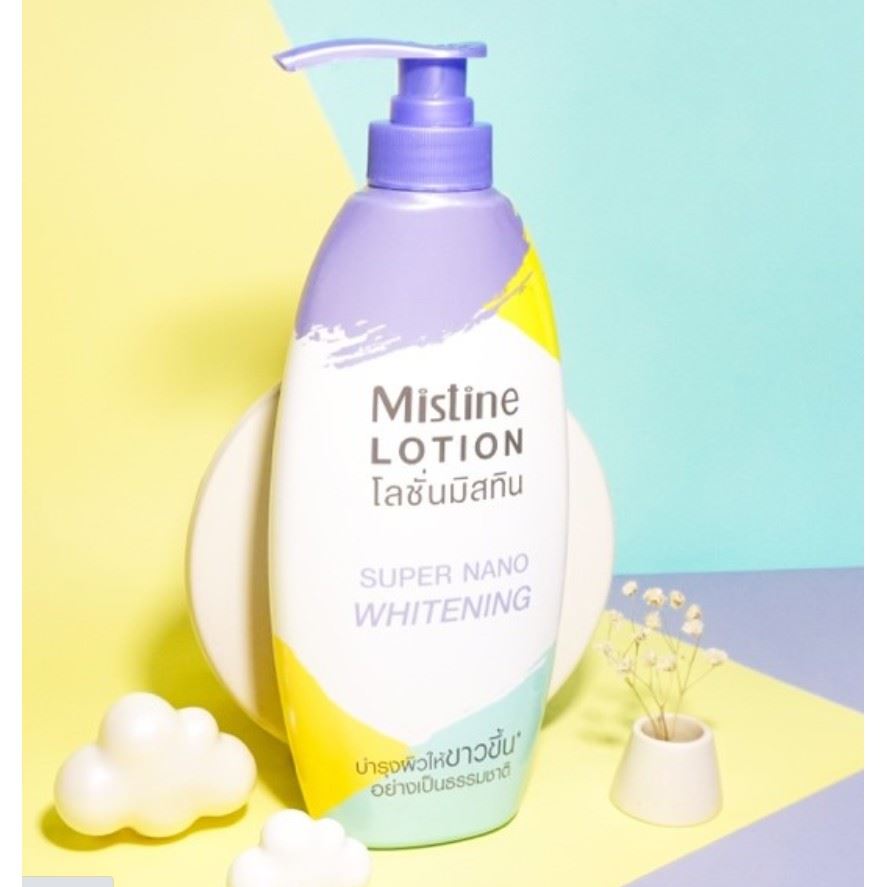 Mistine Super Nano Whitening Lotion 400 ml. MISTINE SUPER NANO (sữa dưỡng trắng, kem dưỡng da hào quang, sữa dưỡng thể)