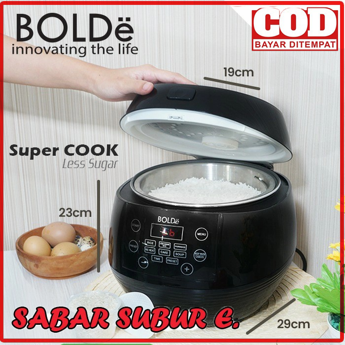 BOLDE LESS SUGAR/RICE COOKER LESS SUGAR Rice cooker Rendah Gula 1
