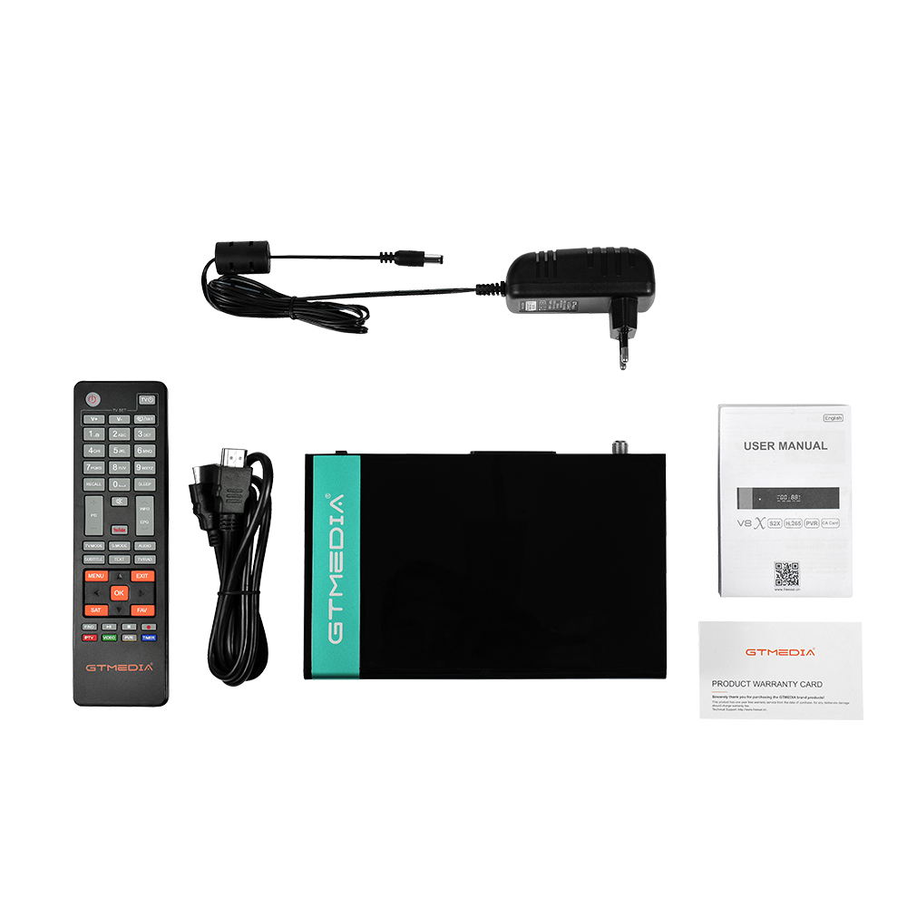 Digital Salite Receiver V8X H265 DVB-S2/S2X Built-in 2.4G WIFI GTmedia Decoder