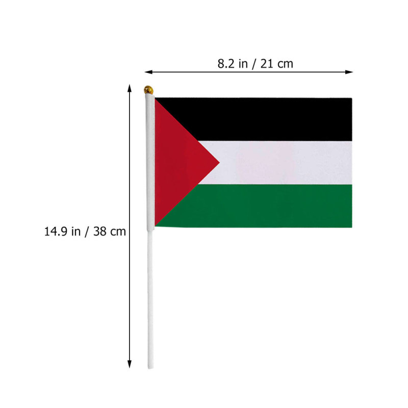 💖💖💖Kokemall 20Pcs Decorative Palestine Flags Small National Flags Handheld Flags Car Flags Decorations