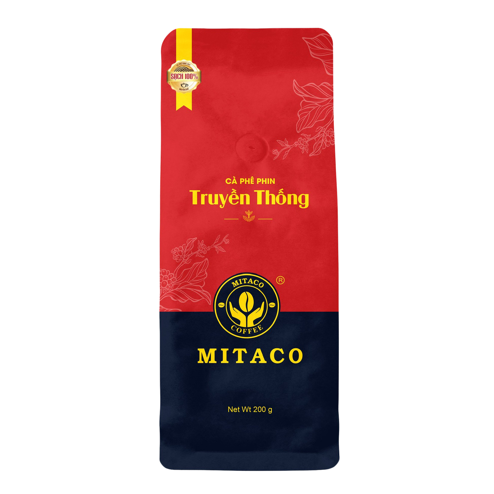 Cà phê phin nguyên chất Truyền Thống MITACO COFFEE Gói 200g