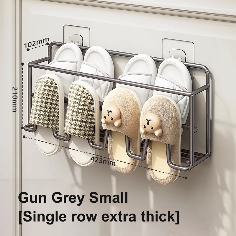 Simple shoe rack Door shoe rack Toilet wall-mounted Punching-free frame Bathroom door Household Door Hanger