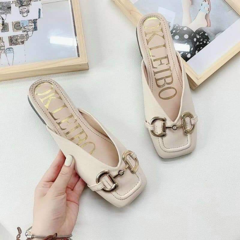 giày sục khóa da mịn mềm sang chảnh
