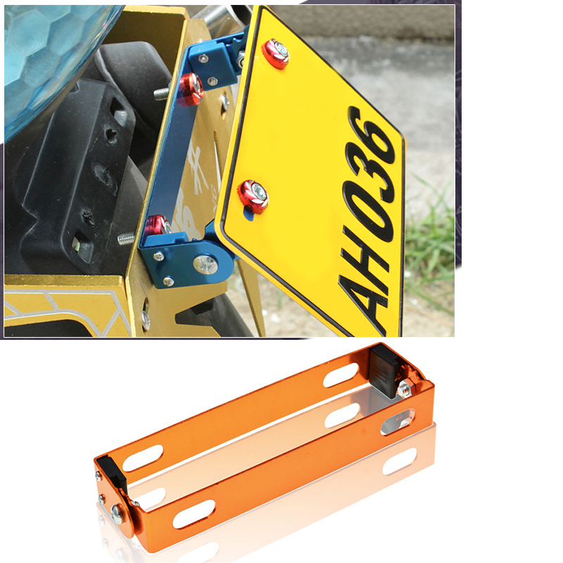 Pát nâng hạ biển số xe máy ( nhôm CNC VÀNG)