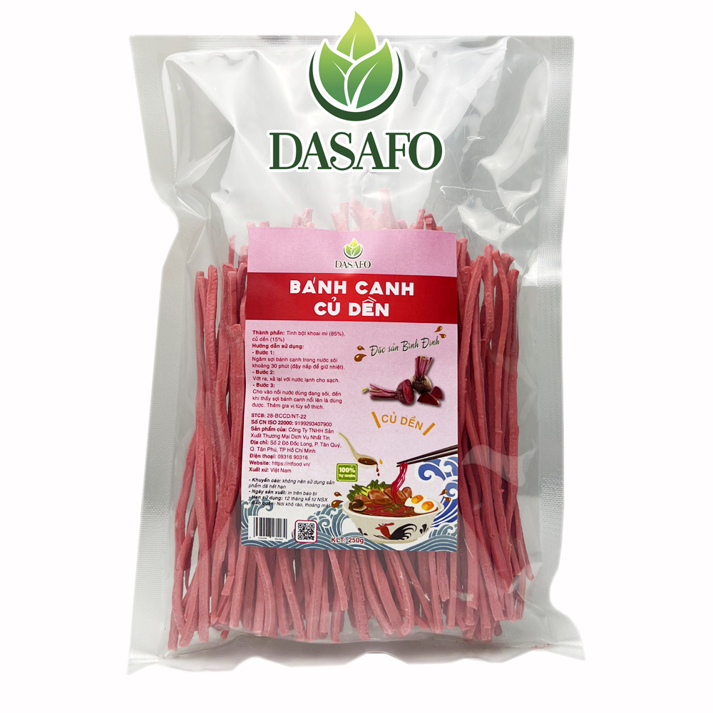Bánh canh rau củ Củ dền DASAFO 250gr Tự nhiên, Healthy, Thực dưỡng