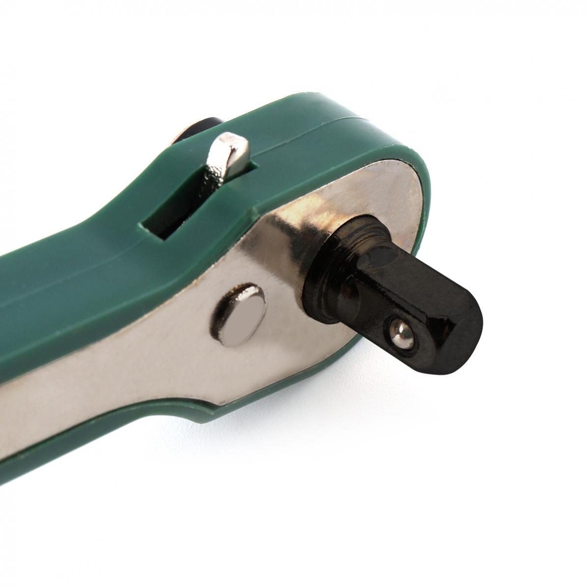 Mini 1/4 Head Screwdriver Pole 6.35mm Inner Hexagon Ratchet Socket Wrench with Dual-head