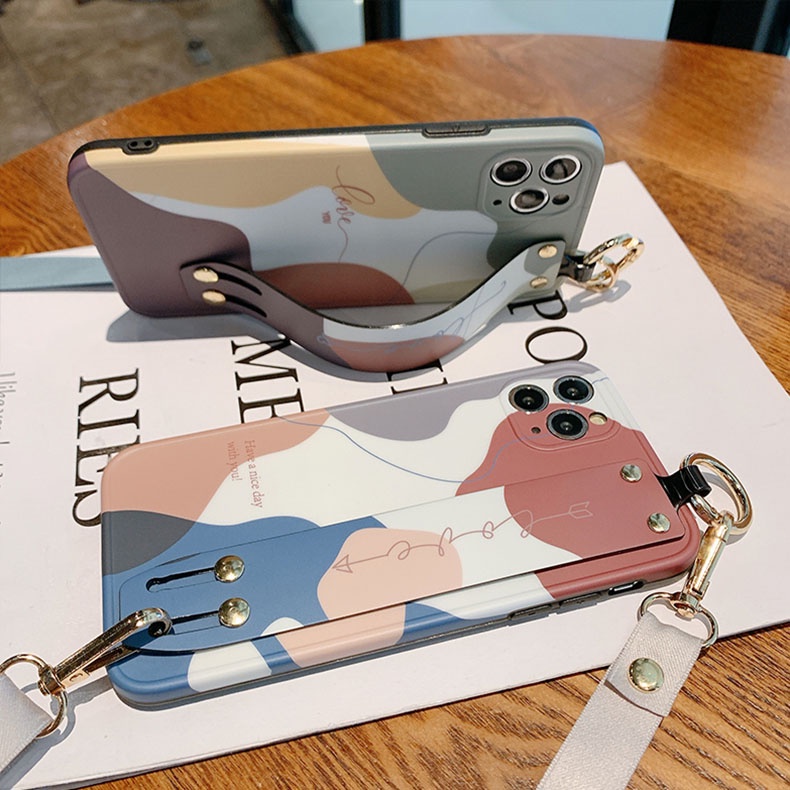 iPhone 15 Pro Max Case iPhone 14 Pro Max Silicone Soft Case Wrist Strap Case with Backpack Cross-Body Strap lanyard Apple IPhone 13 pro max Cover iPhone 12 Pro Max iphone 11 Casing With Rope Sling