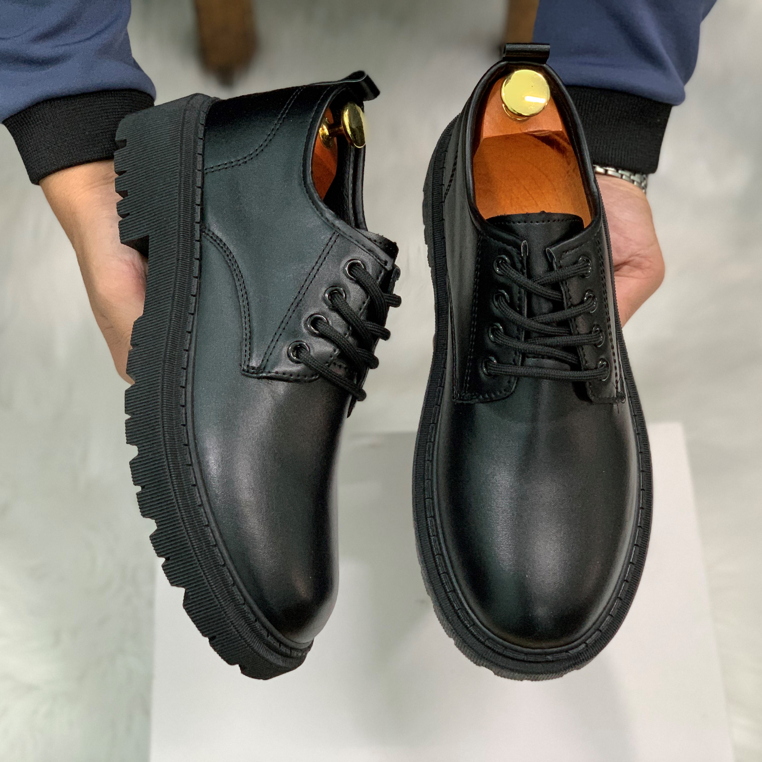 Giày Bốt dr martens thấp cổ tăng chiều cao 5 cm mã DAT