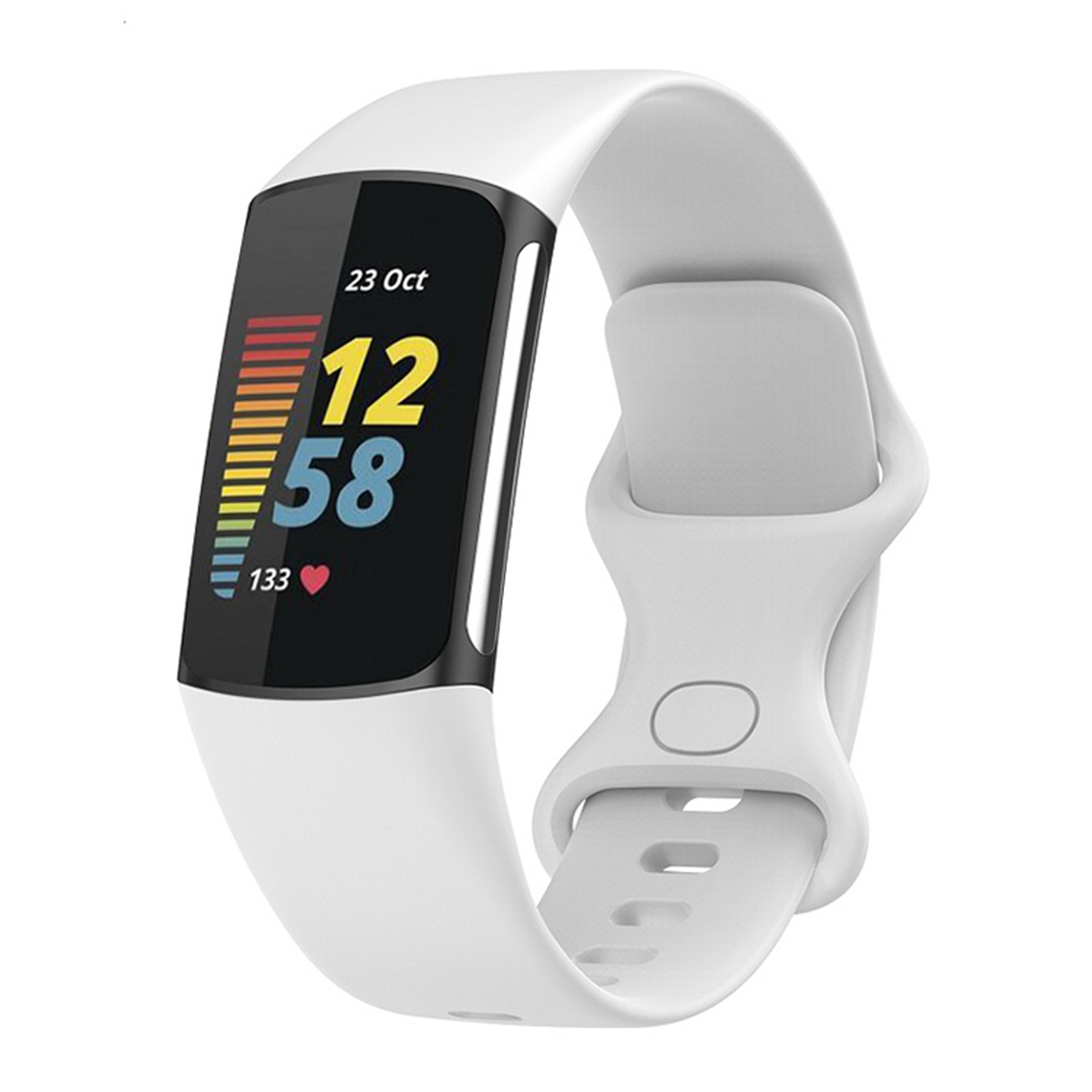 Dây đeo đồng hồ vòng đeo tay dây đeo cao su chính thức cùng một phong cách Phụ Kiện Vòng tay cho Sạc Fitbit 5/6