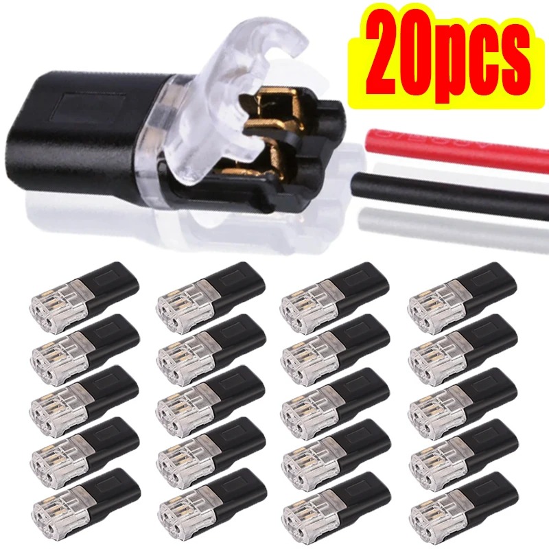 20 cái xe nhanh chóng đầu nối dây điện chống nước an toàn 2 Pin cách cáp đầu cắm kết nối điện Snap solderless phụ kiện tự động