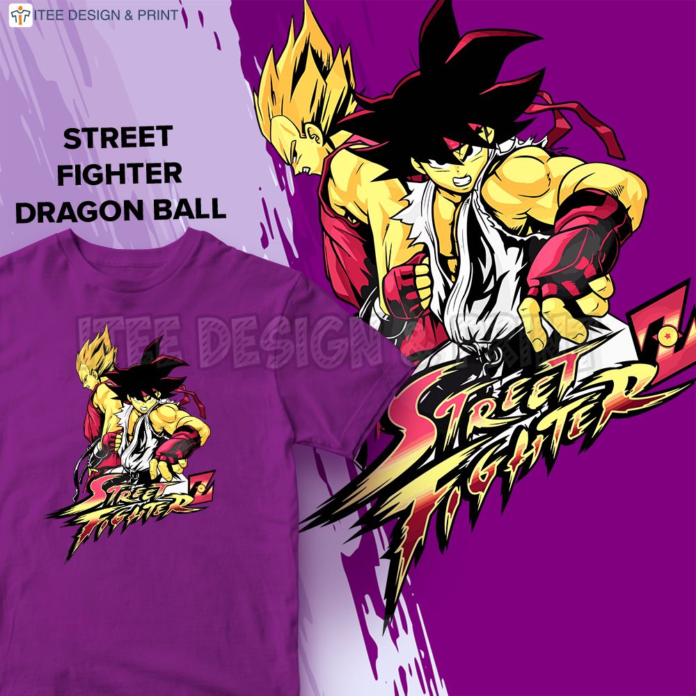 Street Fighter T Shirt Baju Dragon Ball Clothes Cotton Kids Kanak2 