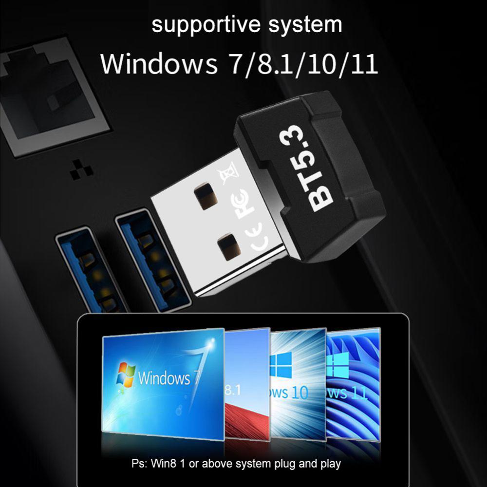USB Adapter Dongle Portable Music Audio Receiver Transmitter 3Mbps for PC Speaker Mouse Gamepad Bluetooth-Compatible 5.3