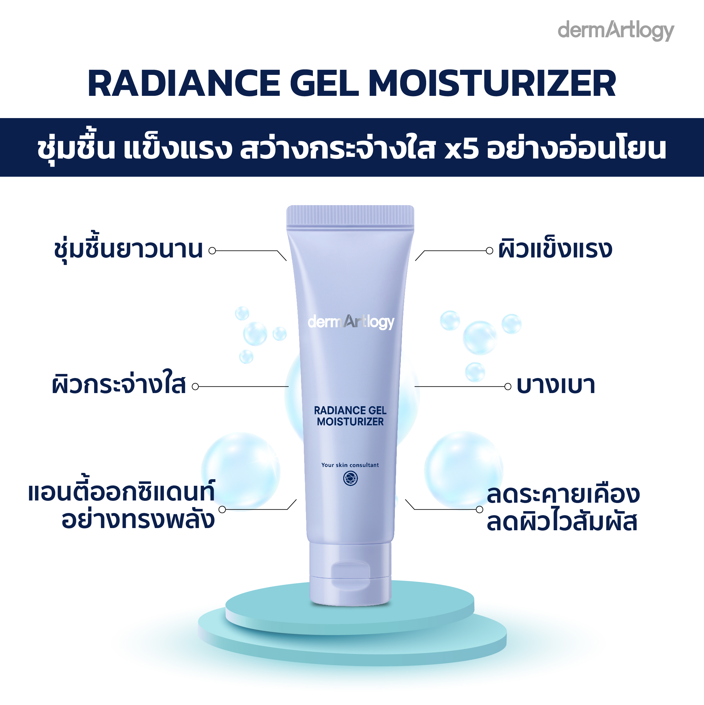 Dermartlogy Radiance Gel Moisturizer 50ml Dermskintech ThaiPick