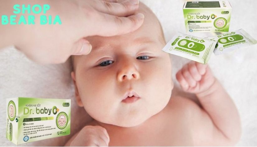 Khăn Lau Hạ Sốt Dr Baby (hộp 25 miếng)