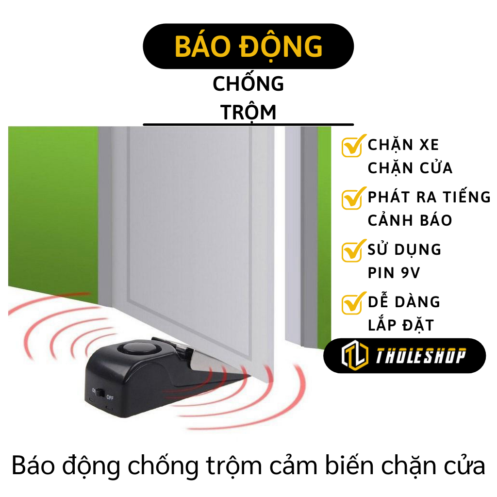 Thiết bị báo động chống trộm - Báo động chặn cửa an ninh chống trộm 80DB, bảo vệ an toàn gia đình