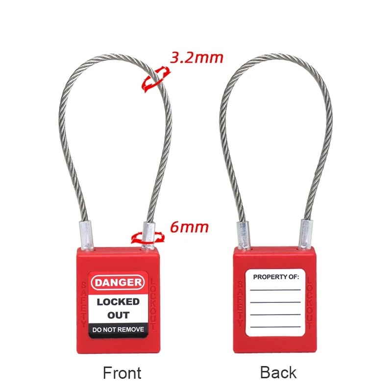 Engineering Steel Wire Safety Padlock Rope Long Beam Lockout Tag Out Isolation Lock Isolation Padlock. 