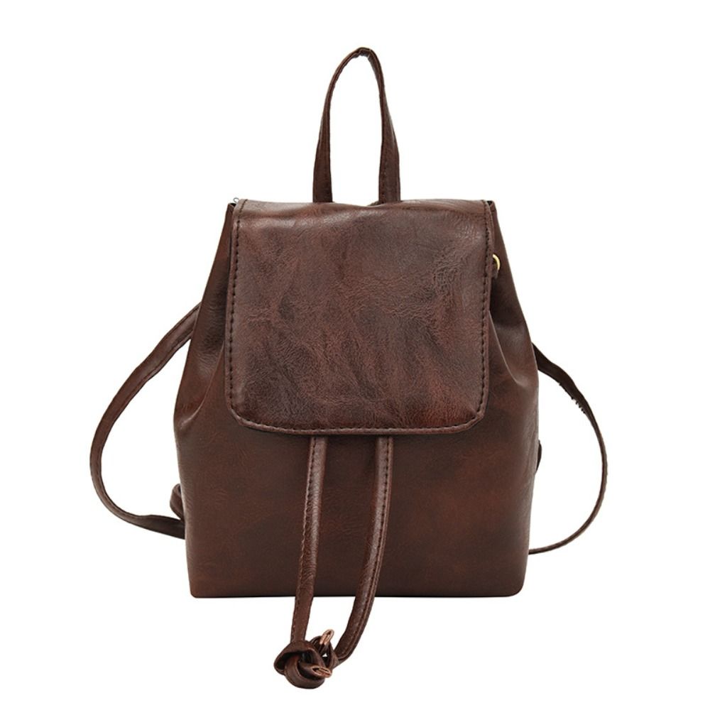 Portable%20PU%20PU%20Backpack%20Small%20Pack%20Brown%20Solid%20Color%20Shoulder%20Bag%20Solid%20Color%20Handbag%20Retro%20Backpack%20Outdoor%20-%20Image%203
