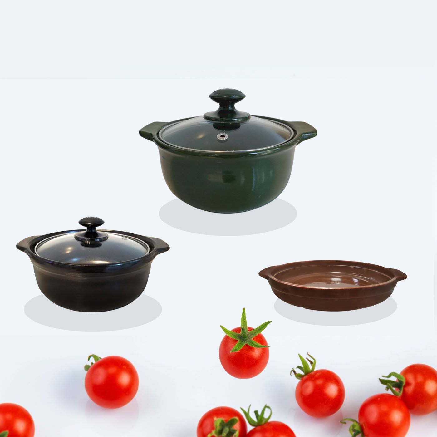 Bộ 2 Nồi Sứ + 1 Chảo Sứ Phương Đông (B0101)