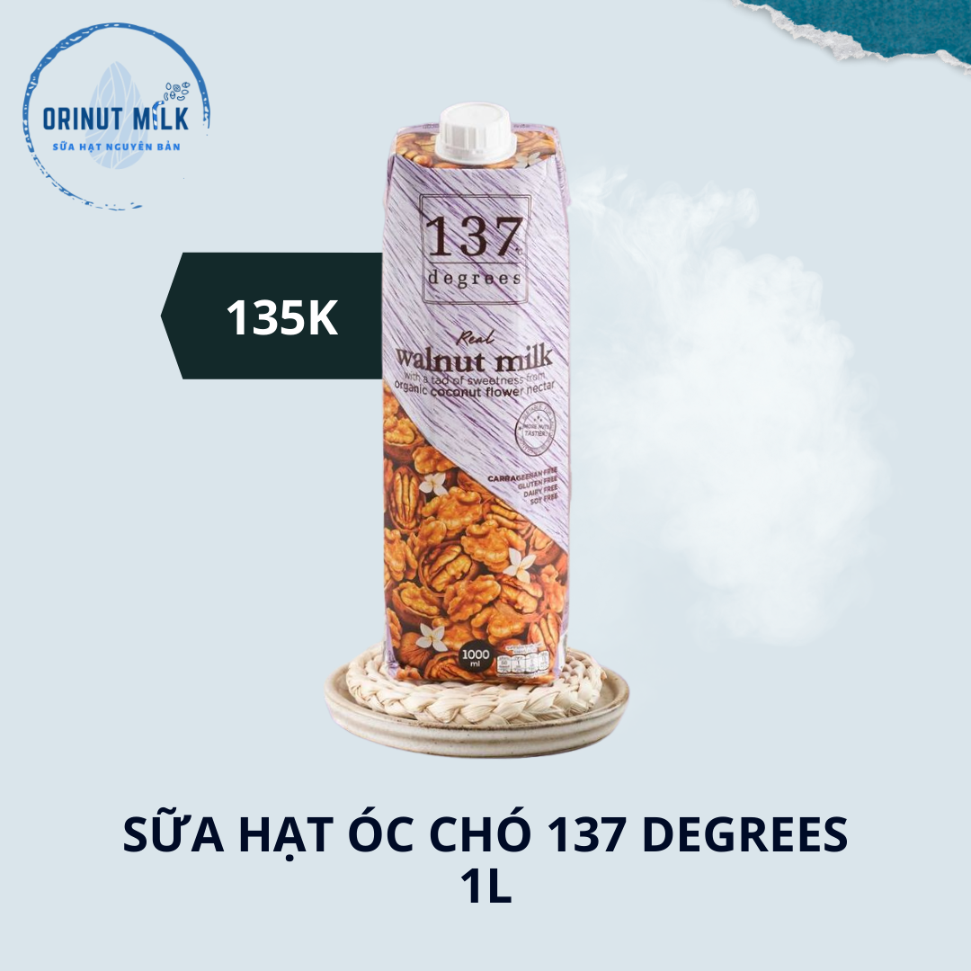 Sữa hạt óc chó nguyên chất 137 Degrees Walnut Milk 1L