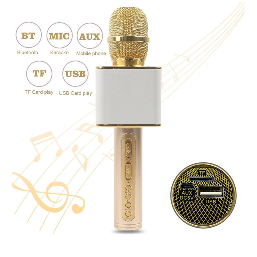 Micro Hát Karaoke Kèm Loa Bluetooth SD-08 - Bảo hành 3 tháng