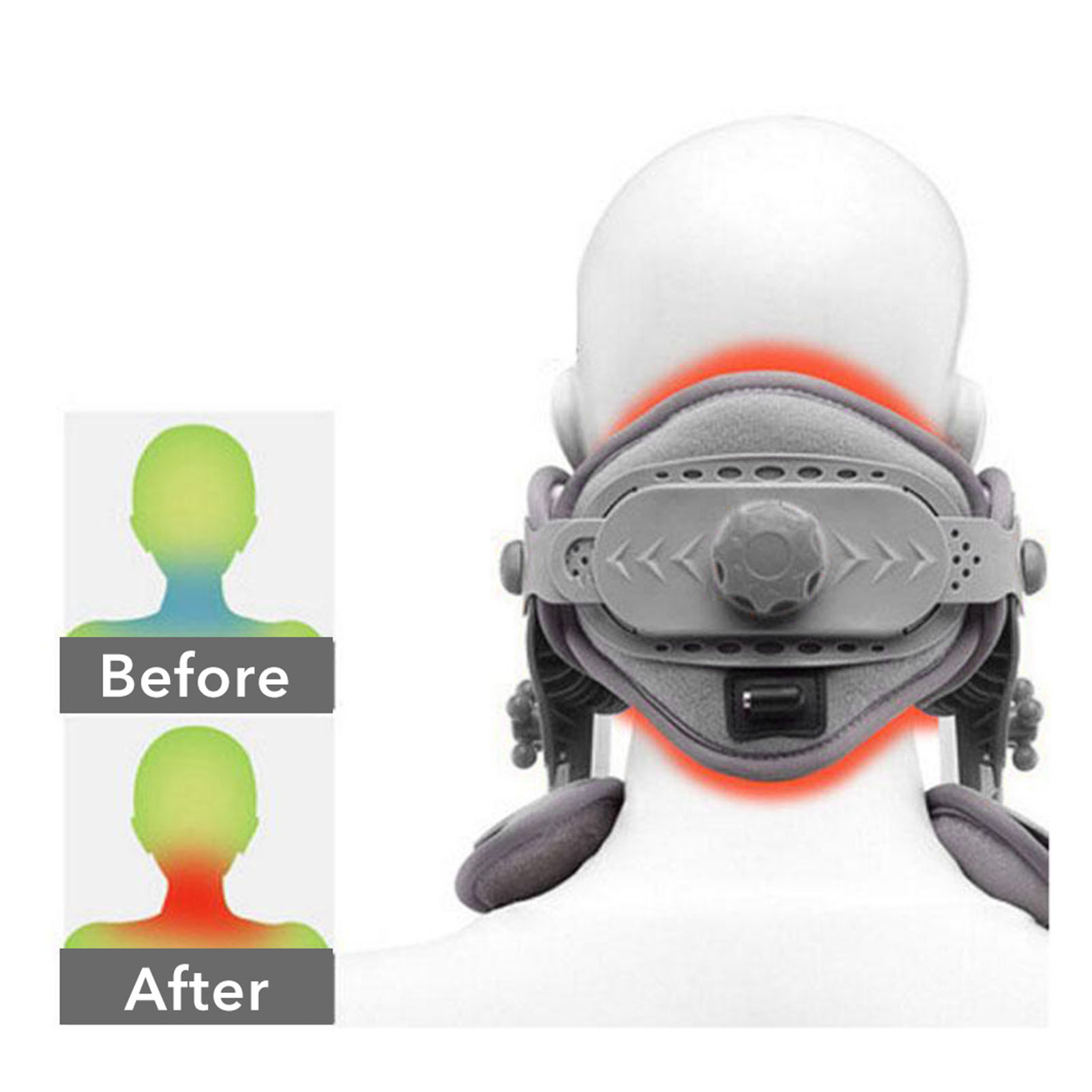 [MeiBoAll] Cervical Neck Traction Device Adjustable Household Electric Hot Compress Neck Stretcher