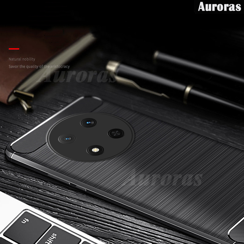 For Honor X9C Phone case Carbon Fiber Soft TPU Silicone Anti-fingerprint Shockproof Business Protection For Honor X9C 5G Cover casing HP.