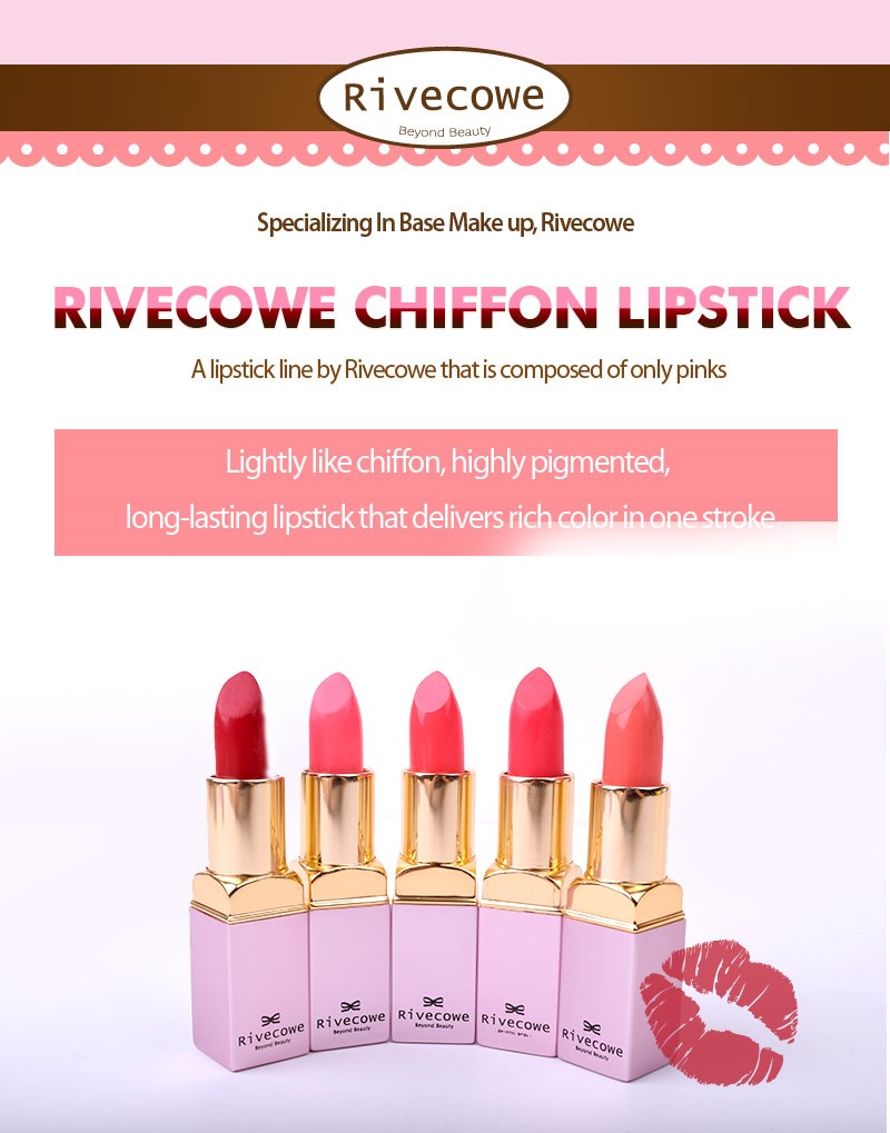 [Rivecowe] Chiffon Lipstick 3.5g