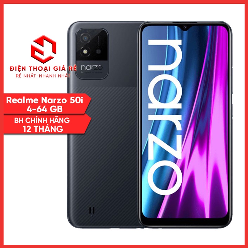 Điện thoại Realme Narzo 50i - 4/64GB [Điện thoại Giá RẺ Hà Nội, BH Chính hãng 12 tháng]
