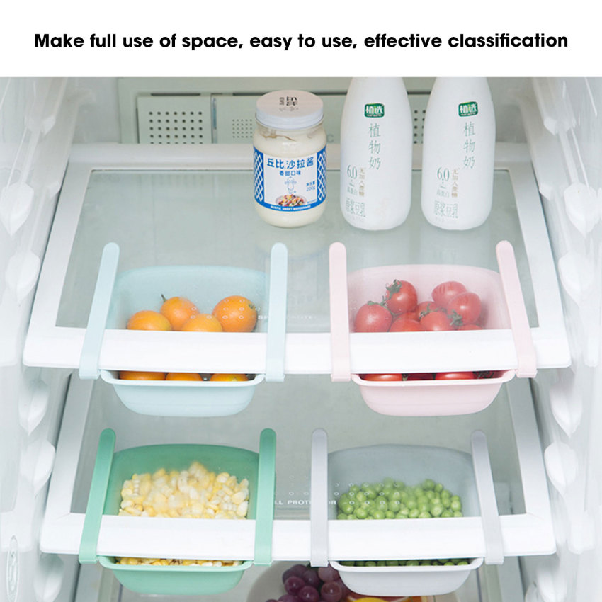Nhà bếp lưu trữ container tủ lạnh Organizer Pull-out ngăn kéo nhựa tủ lạnh trứng lưu trữ giỏ phụ kiện bếp gia đình