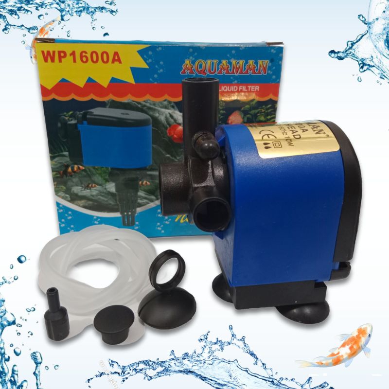 AQUAMAN WP 1600A SUBMERSIBLE PUMP Pompa Aquarium Aquascape Kolam air mancur