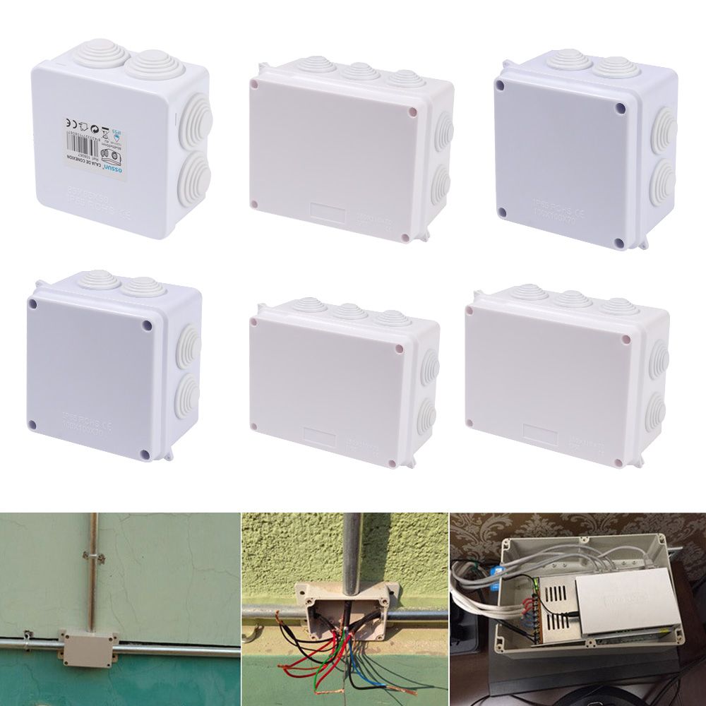 DIY Waterproof Connection Cable Branch IP65 Power Case Junction Box ...