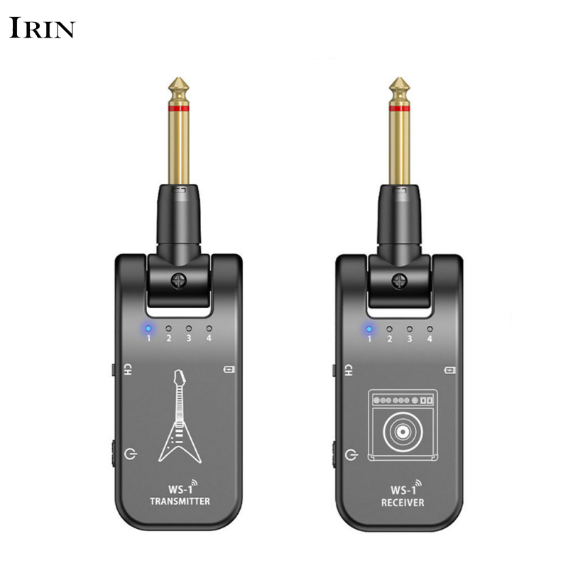 Guitar Wireless Transmitter Receiver 4 Channels 2.4GHz Electric Blowpipe Audio Transmission Transceiver