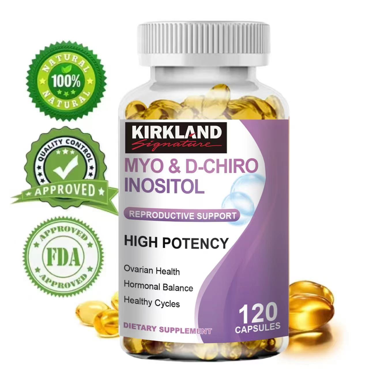 KIRKLAND Myo D Chiro Inositol Capsules 600mg Support Ovarian Function kirkland-myo-d-chiro-inositol-capsules-600mg-support-ovarian-function