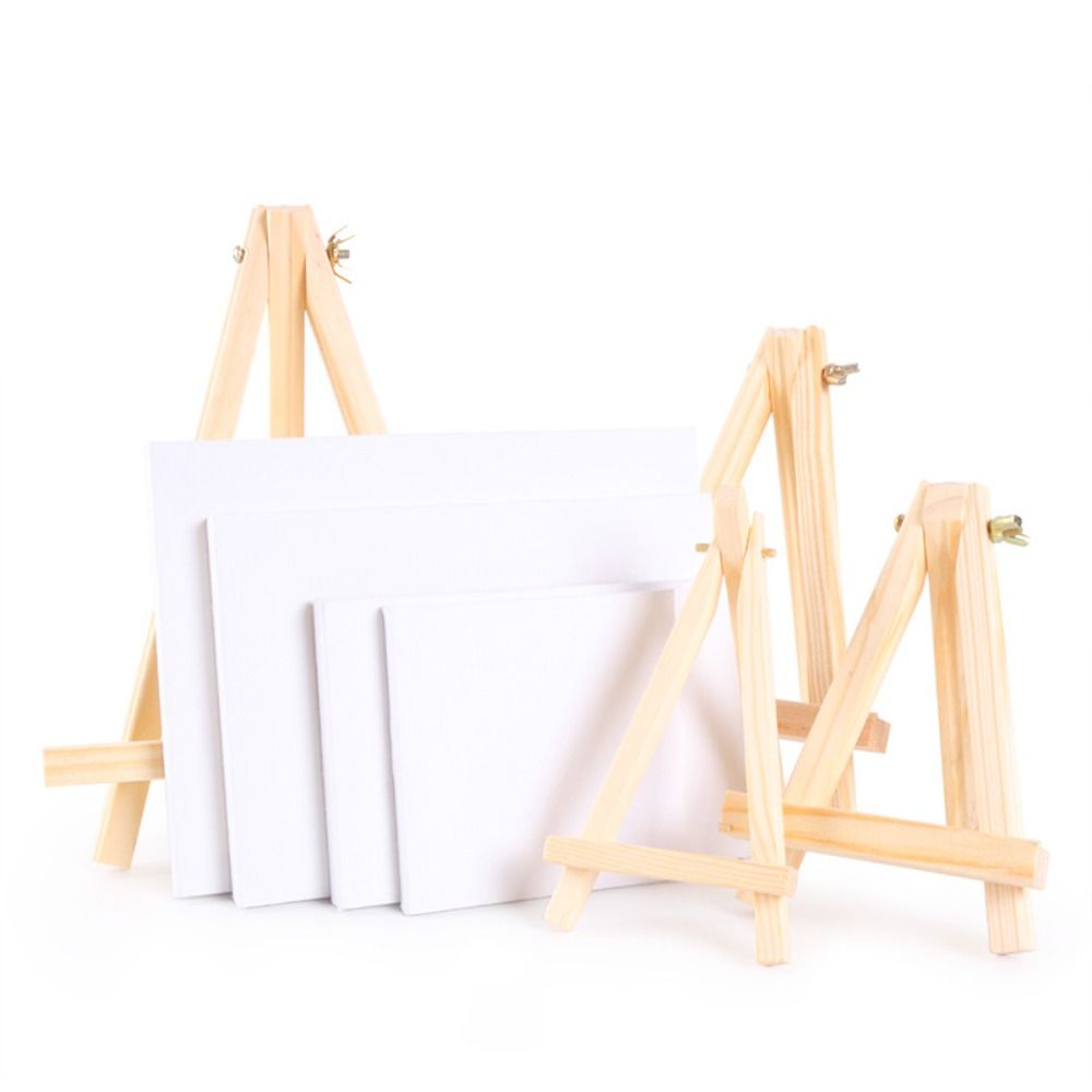 Folding Painting & Sketch Wood Mini Easel Small Portable Triangle Display Stand Foldable Desk Stand Tripod Artist. 