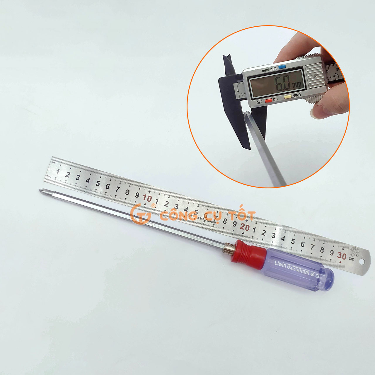 Tô vít 2 đầu LIWIN dài 6inch 200mm