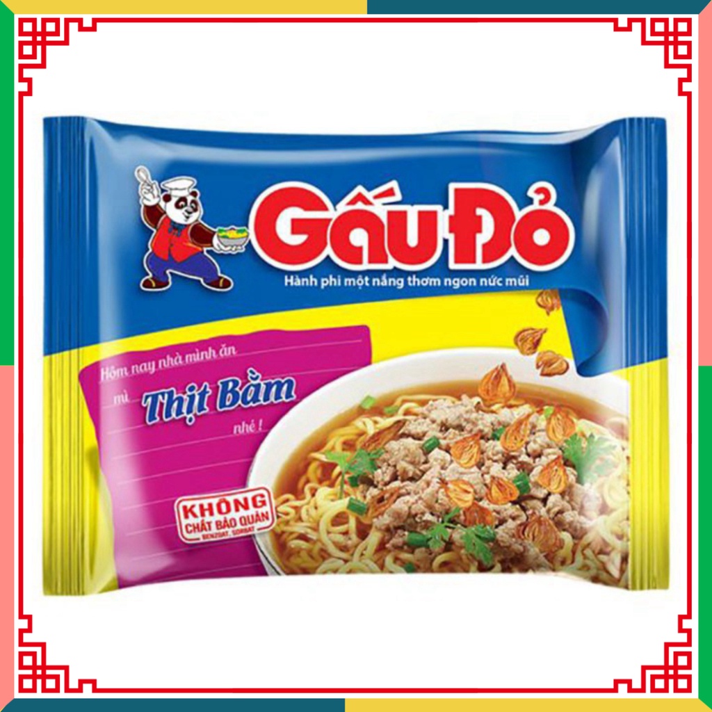 (HOT LIKE) Thùng Mì Gấu Đỏ 30 Gói x63g/date mới (NT)