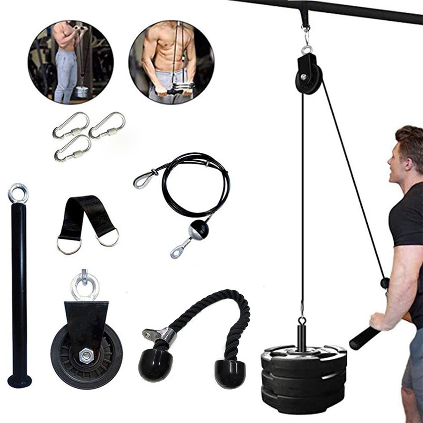 【Fast Delivery】Home Gyms Pulleys Rope Attachments Loading Pins Biceps ...
