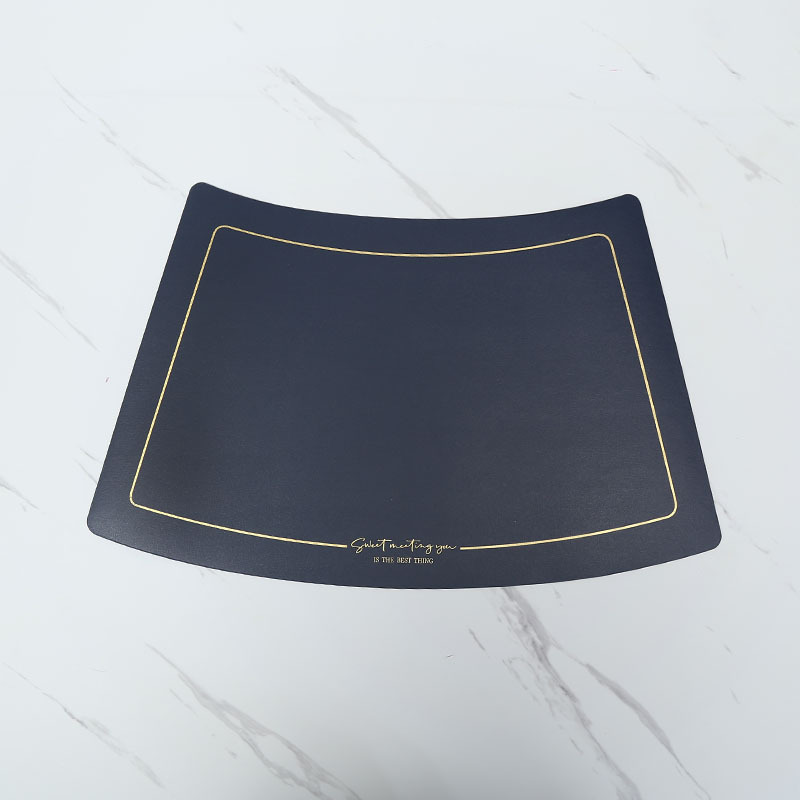 [SG Ready Stock]Fan Shaped PU Leather Dining Placemat Round Dining
