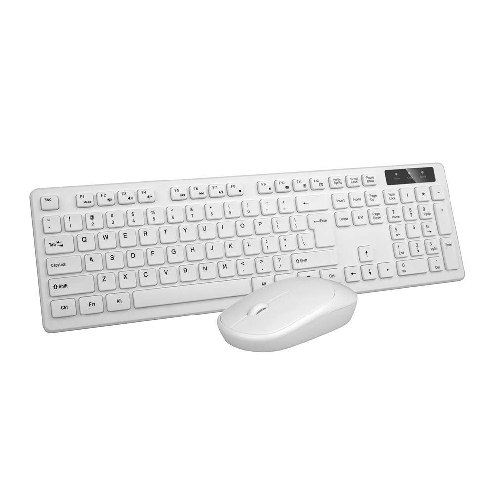 Wireless Bluetooth-Compatible Keyboard Mouse Set 2.4G Plug-Play Silent Waterproof Keyboards Mouse For Desktop Laptop Compact