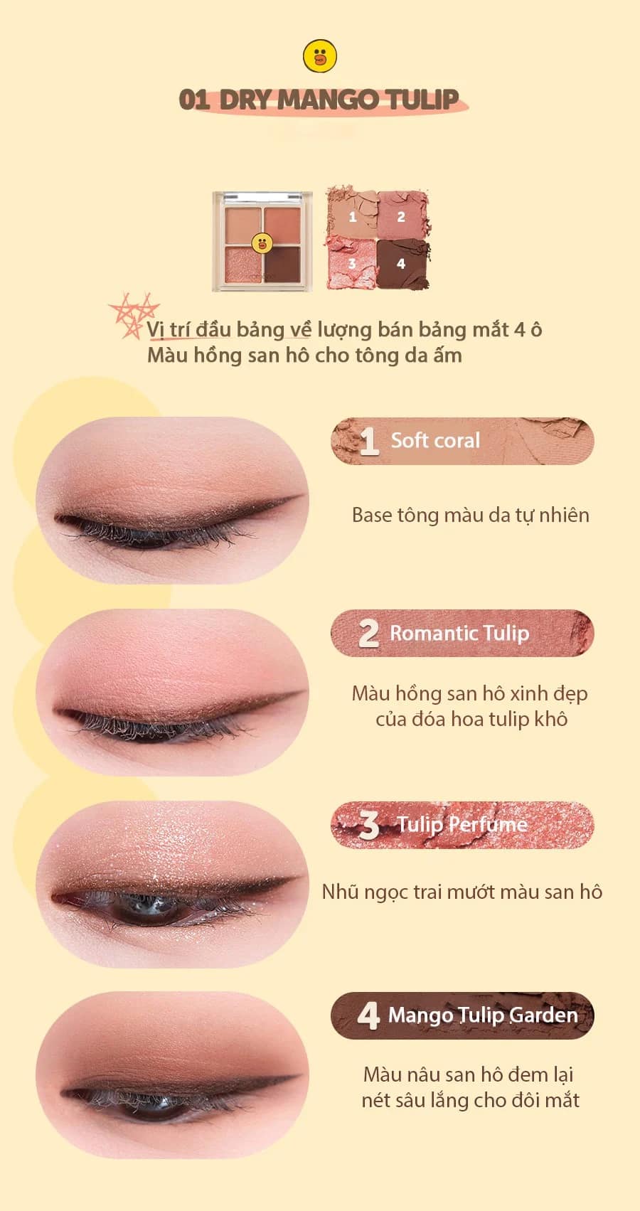 Bảng Phấn Mắt 4 Ô Romand Better Than Eyes