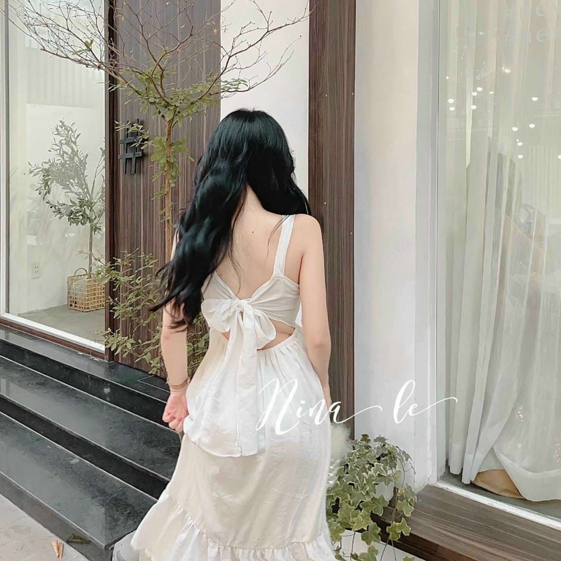 [HCM-Voucher 50k Freeship Max] Đầm Tiểu Thư 2 Dây Chất Lụa Có Mút, Thắt Nơ Phía Sau Xinh Xắn