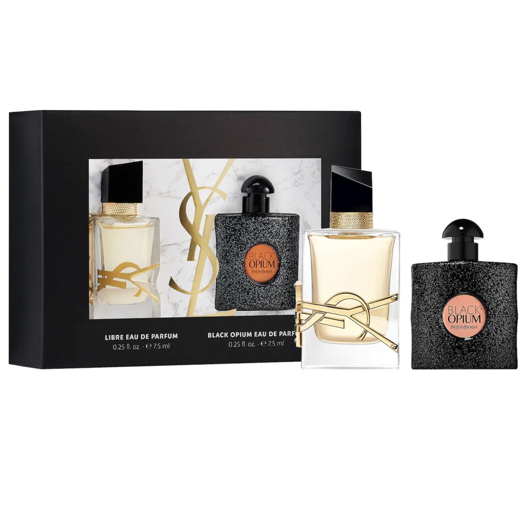 SET 2 NƯỚC HOA YSL LIBRE EAU DE PARFUM 7.5ML + BLACK OPIUM EAU DE PARFUM 7.5ML
