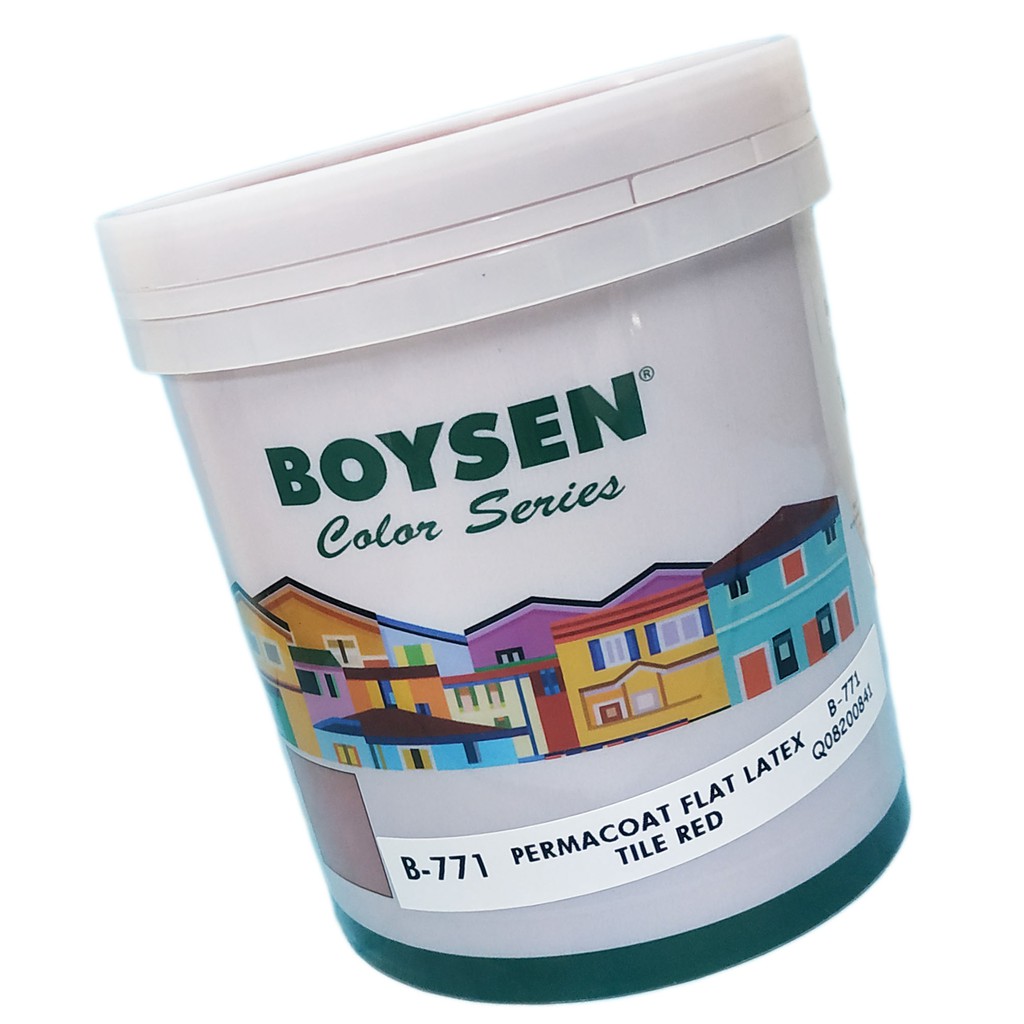 BOYSEN PERMACOAT FLAT LATEX TILE RED B-771 ( 1 LITER ) FOR WOOD AND ...